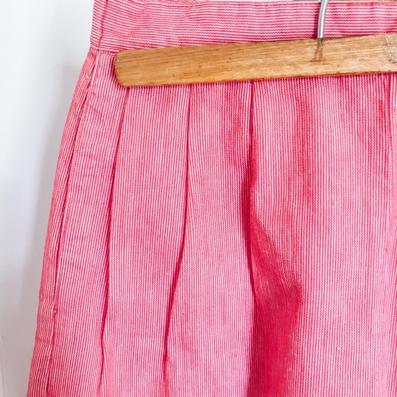 Vintage Pleated Red & White Culottes - Picture 2 of 10